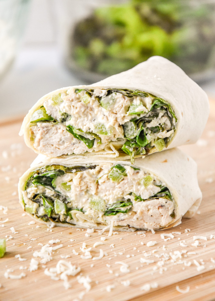 Chicken Caesar Salad Wrap Sandwich