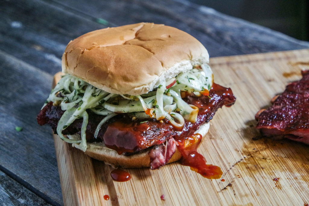 Ribwich with Fennel Apple Slaw